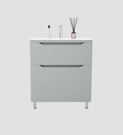 Тумба напольная Style Line Марелла 60 (2 ящ.) Люкс антискрейтч серый, PLUS