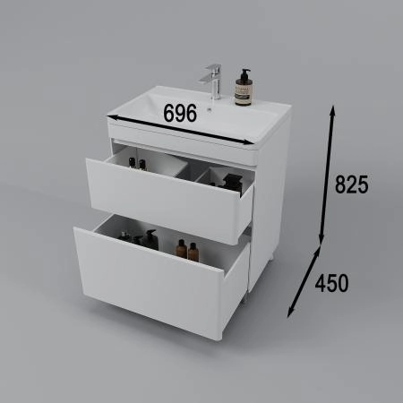 Тумба напольная Style Line Атлантика 70, Люкс антискрейч, PLUS