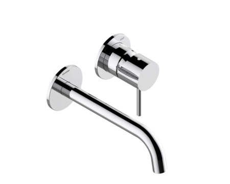 Bossini Teo смеситель для раковины, однорычажный, встраиваемый, настенный, внешняя часть, излив 185 мм, цвет хром