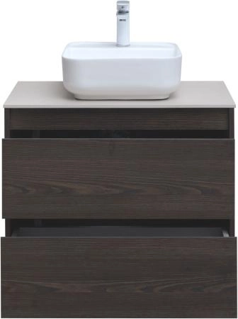 Тумба под раковину Aquanet Nova Lite 75 дуб черный (2 ящика)