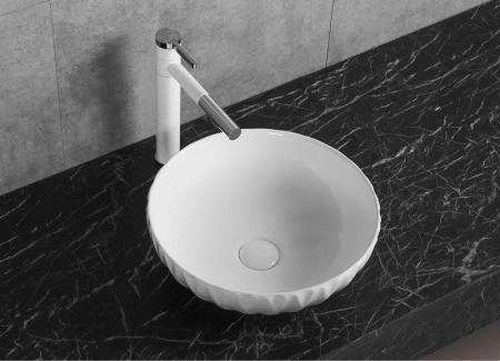 Раковина Cerutti SPA CR3301B накладная, белая, круглая 400х400х130