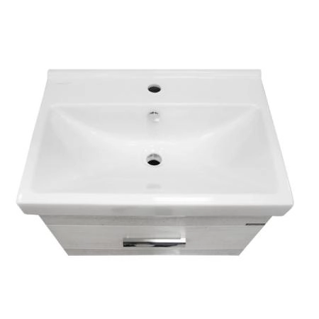 Тумба с раковиной Comforty Никосия-60Н дуб белый