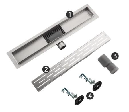 Душевой трап Gappo G87007-1 из нержавеющей стали 70 см