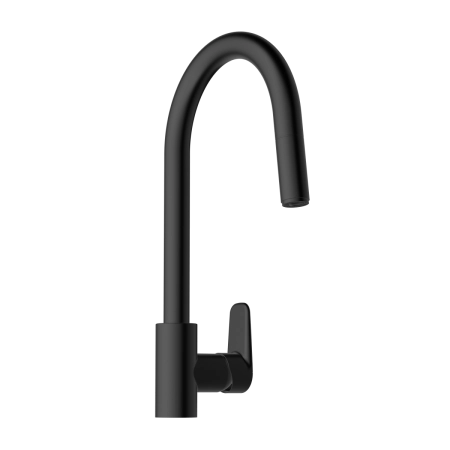 Смеситель VitrA Flow Soft  A4344536EXP с поворотным изливом однорычажный матовый черный латунь