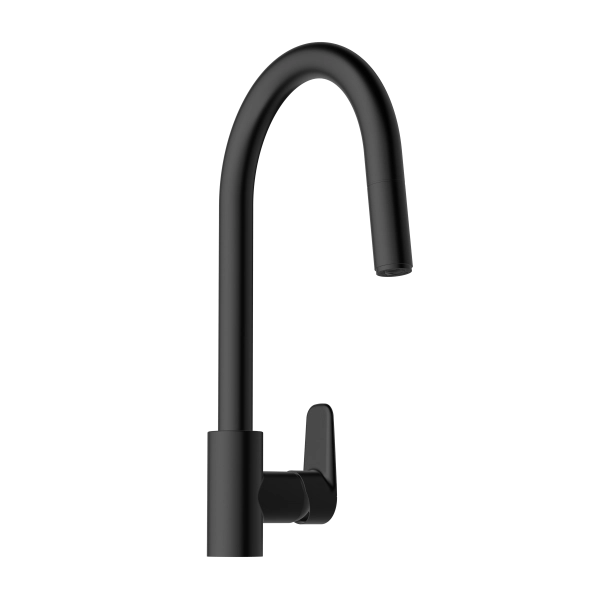 Смеситель VitrA Flow Soft  A4344536EXP с поворотным изливом однорычажный матовый черный латунь