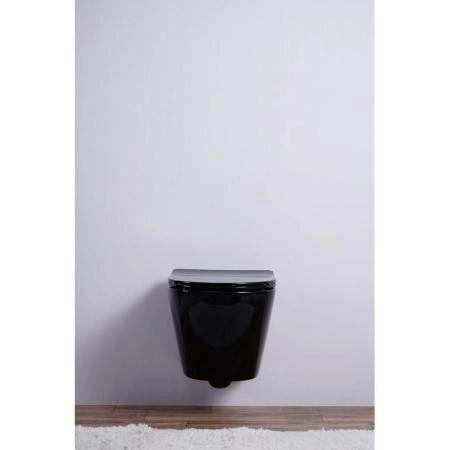 Унитаз Esbano AZALEA (Black) подвесной безободковый микролифт