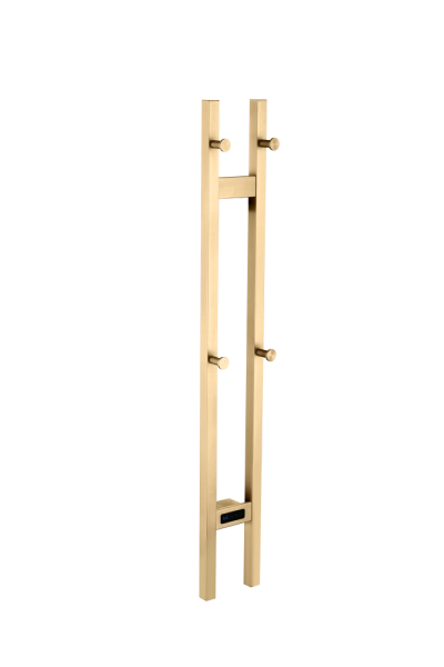 Полотенцесушитель электрический Boheme 2-трубы квадратный MATT GOLD 728-MG