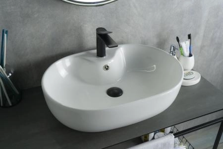 Раковина Gid N9163 59x41 на столешницу белая