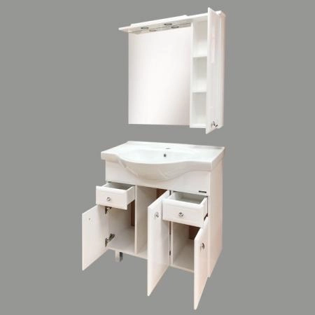 Тумба с раковиной Comforty Сочи-85 белый глянец