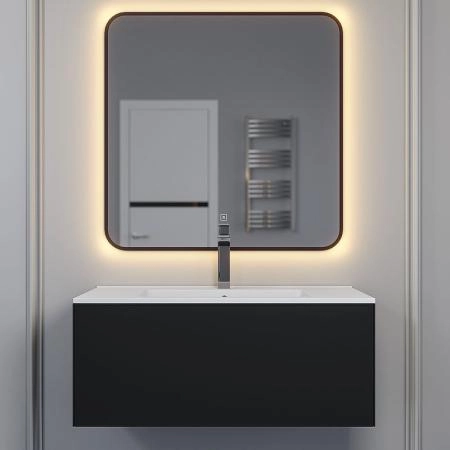 Тумба под раковину для ванной Uperwood Parma Premium подвесная 85 см, черная