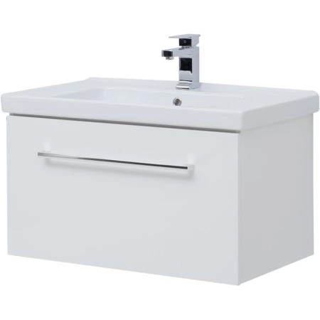 Тумба Dreja BIG INN 80 см под умывальник белый глянец, подвесная
