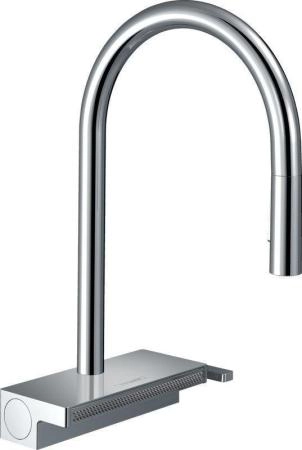 Hansgrohe 73831000 Aquno Select M81 Смеситель для кухни 165 мм, 3 реж., выдвижной излив, sBox, хром