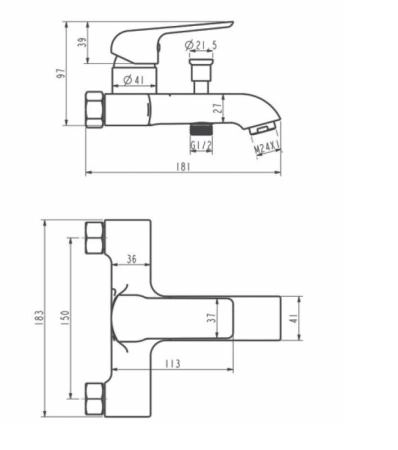 Смеситель для ванны и душа ESKO DUBLIN DB 54 хром