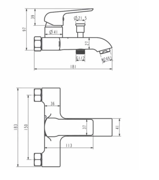 Смеситель для ванны и душа ESKO DUBLIN DB 54 хром