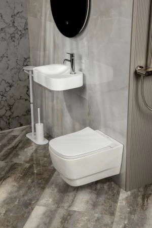 Раковина накладная Boheme COLIBRI Corian 480*320*100 Matt White 902-MW