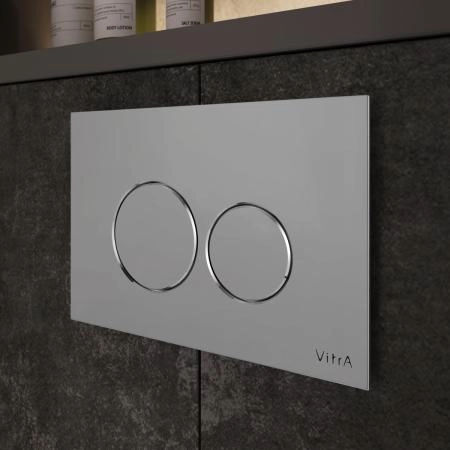 Кнопка смыва для инсталляции VitrA Origin  740-2480 глянцевая хром двойный смыв