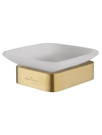 Мыльница с держателем WONZON & WOGHAND LOTTE, Брашированное золото (WW-8322-BG)