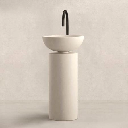 Noorth milldue edition SABA 45 Раковина напольная Ø45x90см, слив в пол, без отв., цвет: Caolino