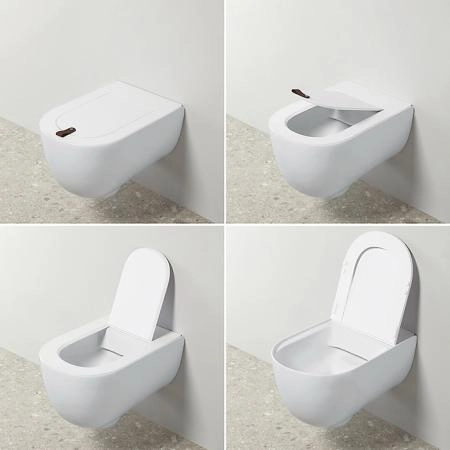 Artceram THE ONE Унитаз подвесной безободковый , 52х35см, с креплениями, цвет: rosso corallo