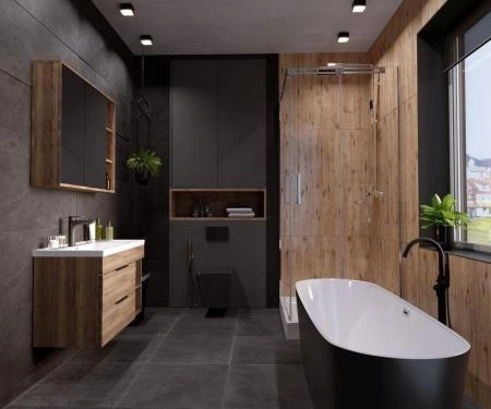 Ванна GROSSMAN GR-2601 Black (70x170x60) отдельностоящая