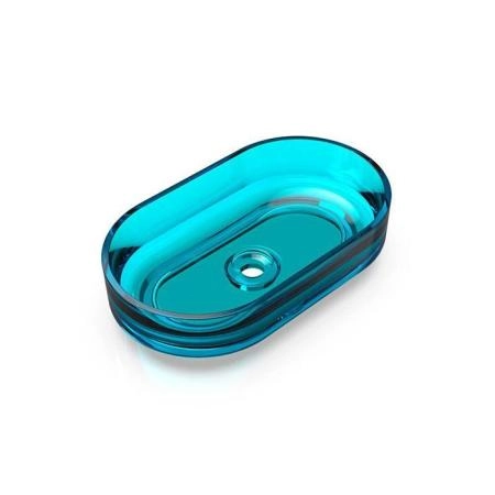 Knief Ellipse Shape Раковина накладная 55x32x14см, без отв, из полимерного материала, цвет: Aquamarin Blue # 100