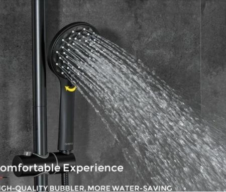 Душевая система Gappo G2490-6 термостат для ванны, черный