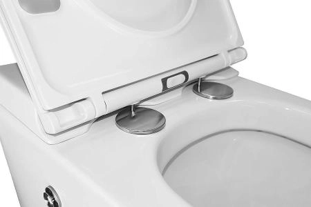 Унитаз импульсный Azario AZ-102 полукруглый 360х570х450 напольный, быстросъемное сиденье микролифт