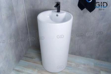 Раковина моноблок Gid Nb135 44x46 напольная белая