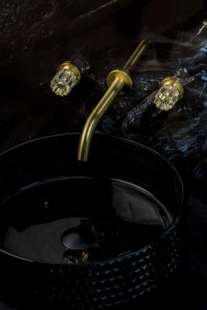 Смеситель из стены Boheme ELEGANTE на 3 отв. MAT GOLD 152-2-MG-EL