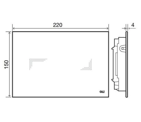 Панель бесконтактная двойная OLI Tribe 879063, hydroboost, черная