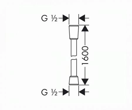 Душевой шланг Hansgrohe Axor Starck 1,60 м 28286000 хром