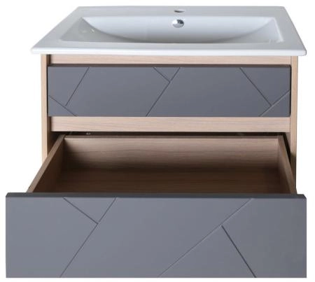 Тумба ASB-Mebel Диана 75 Серый/дуб янтарный подвесная под умывальник Элина 75