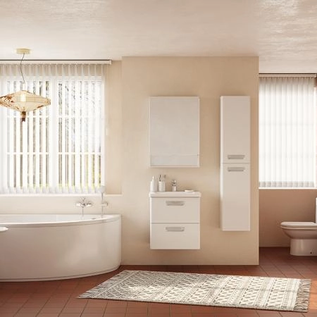 Roca The Gap Original Тумба подвесная 60x41x60см, с 2 ящиками, цвет: белый