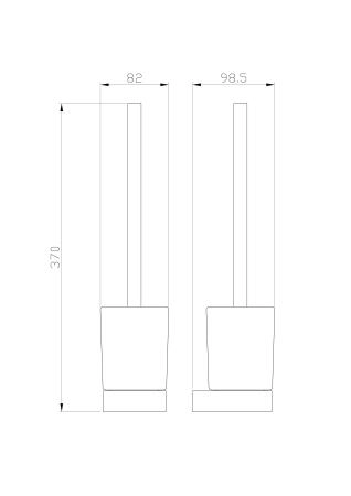 Туалетный ершик в комплекте WONZON & WOGHAND LOTTE, Хром (WW-8329)