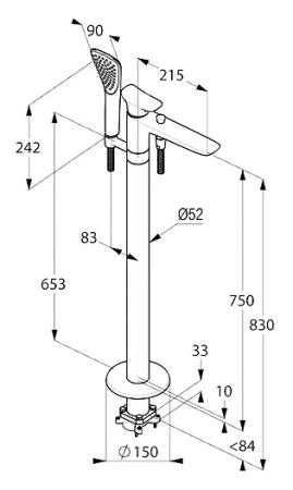 Смеситель Kludi Ambienta 535900575 для ванны