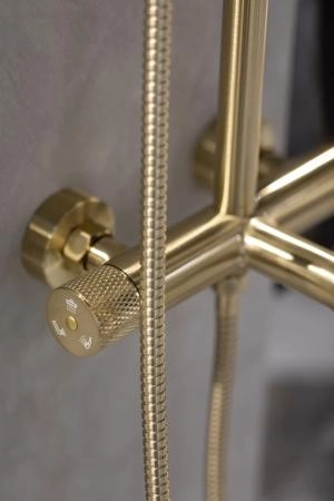 Стойка для душа Boheme со смесителем UNO Matt Gold 468-MG