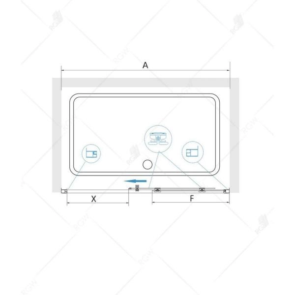 Душевая дверь RGW Classic CL-14B 100 см стекло прозрачное/профиль черный 32091410-14