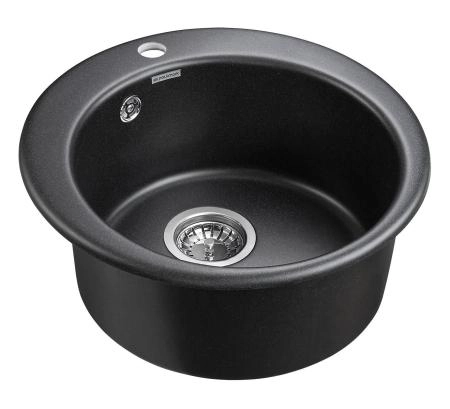 Мойка для кухни Paulmark GELEGEN, PM404800-BL, черный, D475 мм