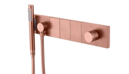 Смеситель ZODIAC Boheme с ручным душем COPPER BRUSHED 132-SYS-CB