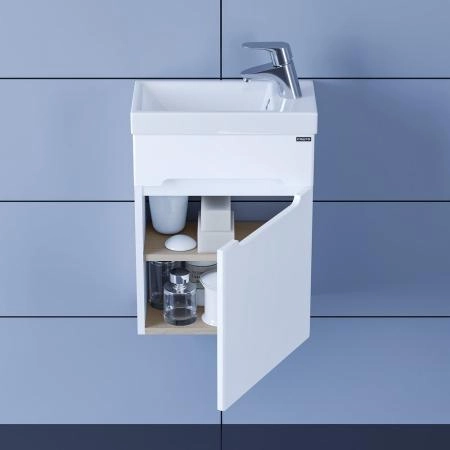 Тумба под раковину СаНта Лондон 40 см, 224017, 1 дверь, подвесная, белый (ум.Como 40)