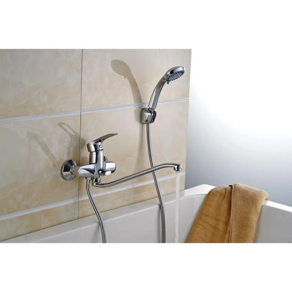 Смеситель Rossinka T40-34 для ванны универсальный с S-образным изливом