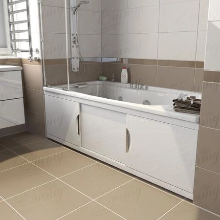 Экран для ванны EMMY ВАЛЕНСИЯ 1470x520 БЕЛЫЙ раздвижной