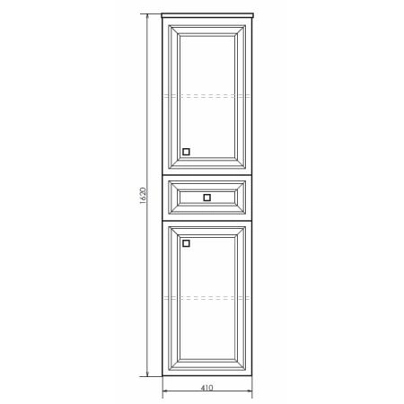 Шкаф-колонна Comforty Феррара-40 белый 00004148010