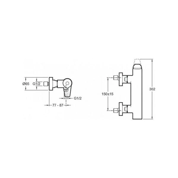 Смеситель Jacob Delafon AVID E97368-CP для душа хром