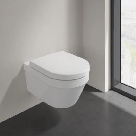 Villeroy&Boch Architectura Комплект Унитаз-подвесной 37х53х33см., сиденье с функцией QuickRelease, Softclose, цвет: альпийский белый