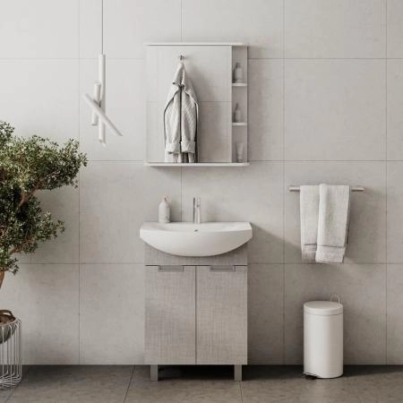 Тумба для ванной Volna Vario Sf 50.2D Софт/белый напольная (Рива) раковина отдельно