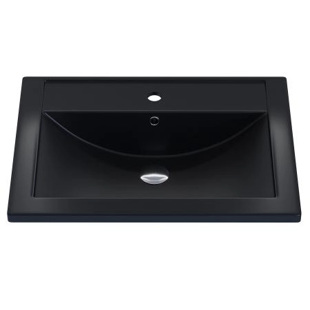 Раковина кварцевая Uperwood Foster Quartz 60 см, черная матовая, уголь