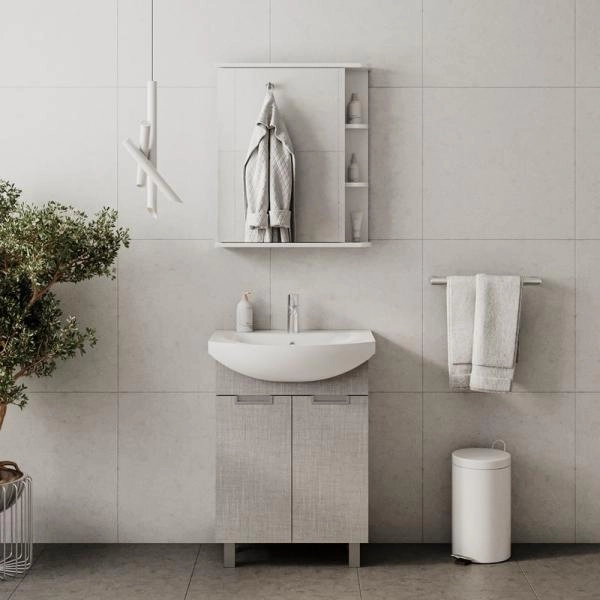 Тумба для ванной Volna Vario Sf 50.2D Софт/белый напольная (Рива) раковина отдельно