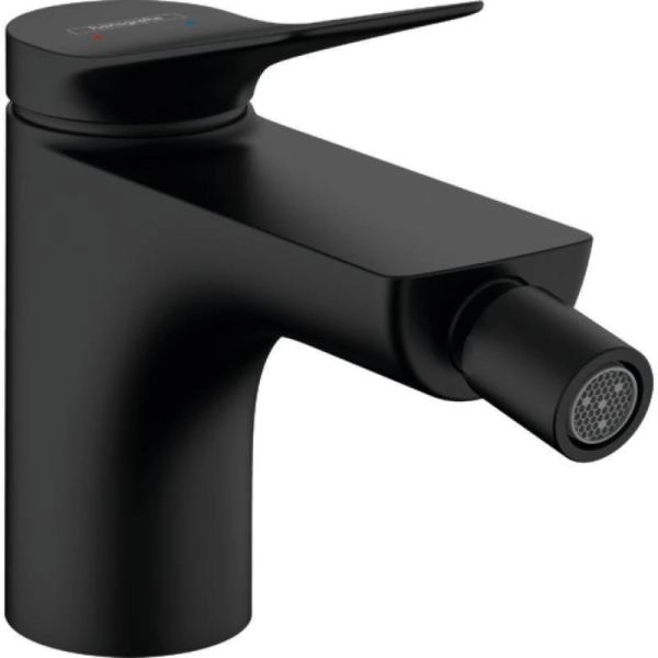 Смеситель Hansgrohe 75200670 Vivenis для биде со сливным гарнитуром черный матовый