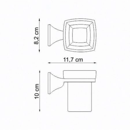 Стакан для зубных щеток WasserKraft Wern K-2528 хром